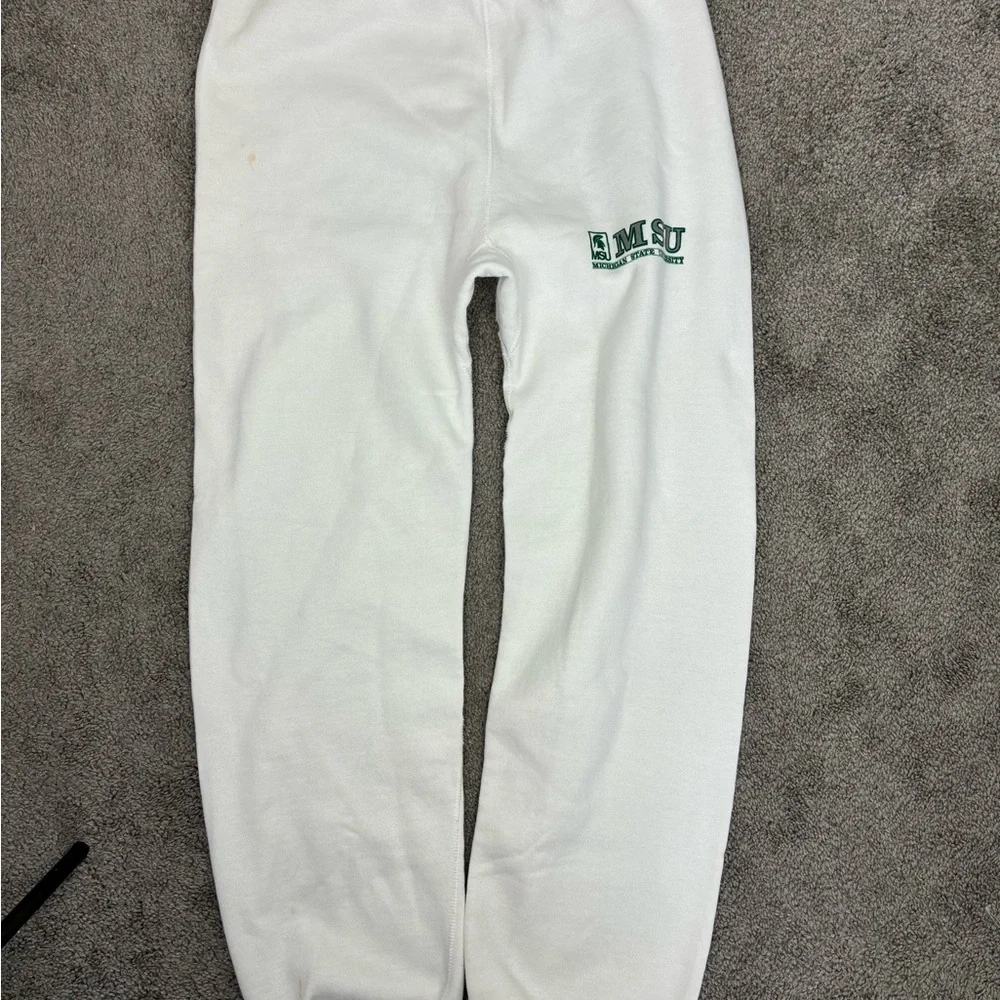 Vintage white 90s‎ michigan state sweatpants